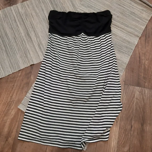 EXPRESS STRAPLESS DRESS SWIM COVER - UP BLACK & WHITE XS c - Picture 3 of 5